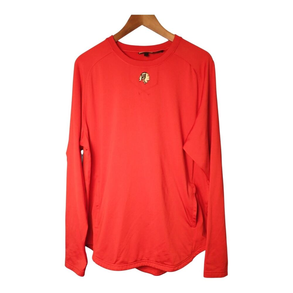 Pennant Sportswear 1900 Ace Warmup Pullover L Red Embroidered NHL Performance